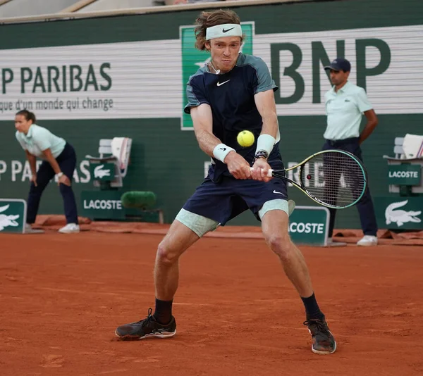 Paris France June 2022 Professional Tennis Player Andrey Rublev Russia — Φωτογραφία Αρχείου