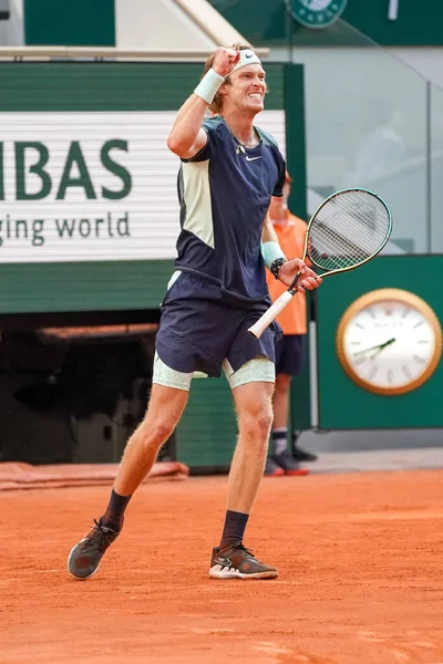 Paris France June 2022 Professional Tennis Player Andrey Rublev Russia — 스톡 사진