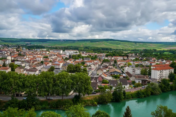 Aerial View Epernay Capital Champagne Region Champagne Ardenne France — Foto de Stock