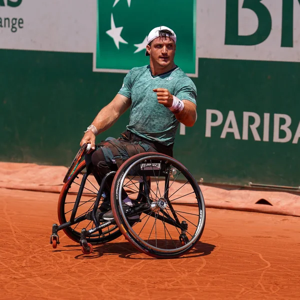 Paris France June 2022 Argentinian Wheelchair Tennis Player Gustavo Fernandez — Zdjęcie stockowe