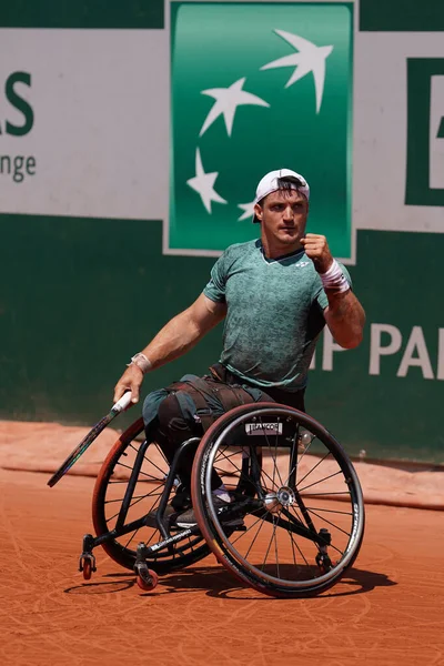 Paris France June 2022 Argentinian Wheelchair Tennis Player Gustavo Fernandez — Zdjęcie stockowe