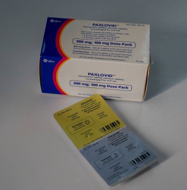 NEW YORK - SEPTEMBER 1 , 2022: Antiviral medication PAXLOVID (nirmatrelvir tablets; ritonavir tablets) now authorized for emergency as a Treatment Option for COVID-19