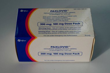 NEW YORK - SEPTEMBER 1 , 2022: Antiviral medication PAXLOVID (nirmatrelvir tablets; ritonavir tablets) now authorized for emergency as a Treatment Option for COVID-19