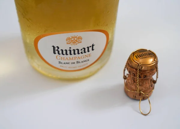 New York August 2022 Ruinart Blanc Blancs Champagne Ruinart Oldest — Stok fotoğraf