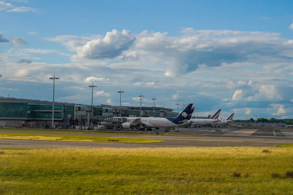 Paris France June 2022 International Airliners Gates Charles Gaulle Airport — Zdjęcie stockowe