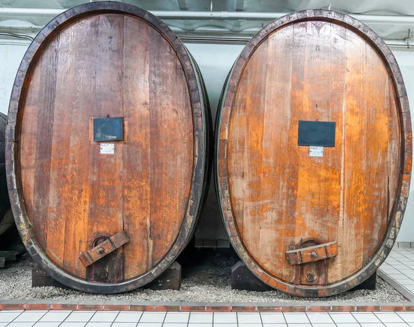 Epernay France May 2022 Oak Barrels Production Area Champagne Castellane — Foto de Stock