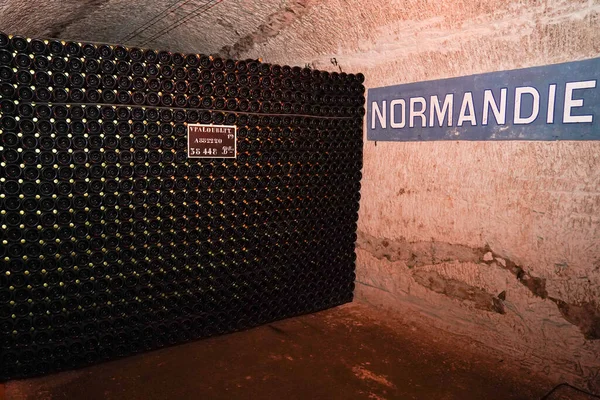 Reims France May 2022 Champagne Bottles Gallery Metropolis Name Cellar — Stock Photo, Image