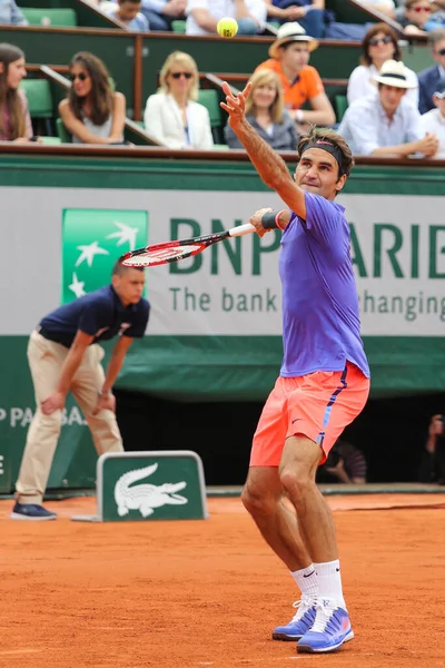 Paris Frankrike Maj 2015 Sjutton Gånger Grand Slam Mästare Roger — Stockfoto