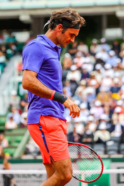 Parijs Frankrijk Mei 2015 Zeventien Keer Grand Slam Kampioen Roger — Stockfoto