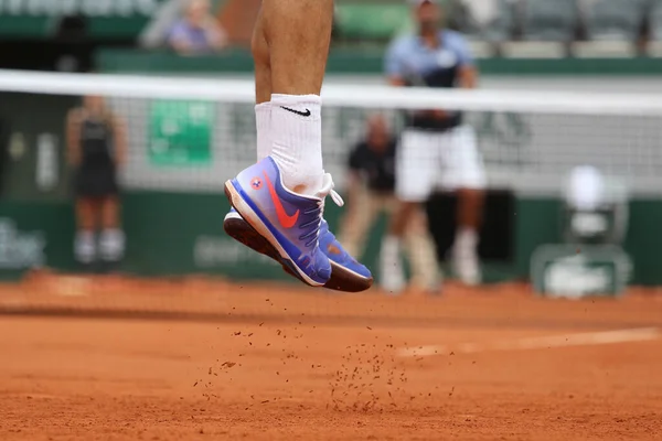 Párizs Franciaország 2015 Május Tizenhétszeres Grand Slam Bajnok Roger Federer — Stock Fotó