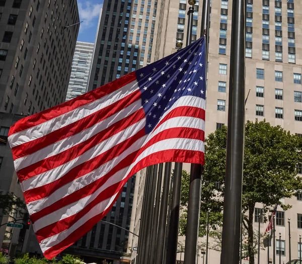 Zur Erinnerung Den September Weht Die Amerikanische Flagge — Stockfoto
