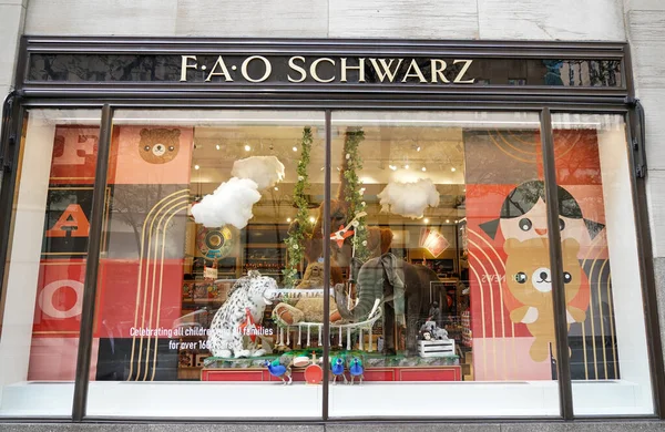 New York Settembre 2022 Flagship Store Fao Schwarz Rockefeller Plaza — Foto Stock