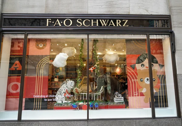 New York September 2022 Der Fao Schwarz Flagship Store Rockefeller — Stockfoto