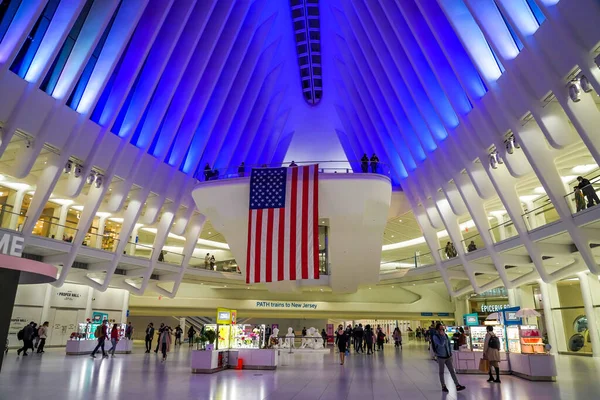 Nova Iorque Novembro 2021 World Trade Center Oculus Homenageia Veteranos — Fotografia de Stock