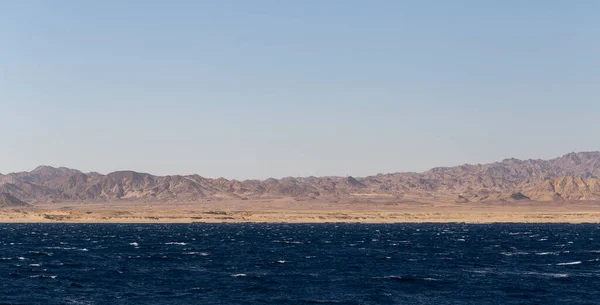 Röda Havets Kust Klippor Och Berg Sinaihalvön Seascape — Stockfoto