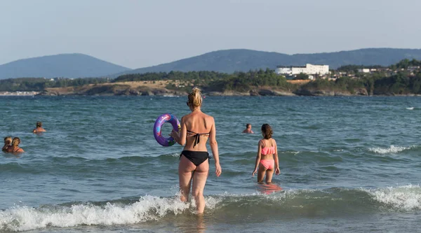 Kiten Burgas Province Bulgaria 2021 Holidaymakers Black Sea Coast People — Stock Photo, Image