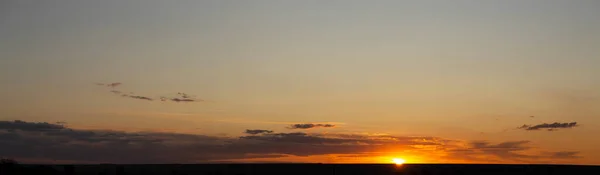 Apagão Paisagem Pôr Sol Céu Sombrio Trágico Panorama — Fotografia de Stock