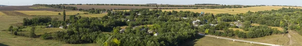 Krajina Severních Oblastí Moldavska Pastorální Panorama Přírodou Moldavské Vesnice Domy — Stock fotografie