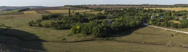 Moldova Északi Régióinak Tájai Pásztori Panoráma Természettel Moldovai Falvak Házak — Stock Fotó