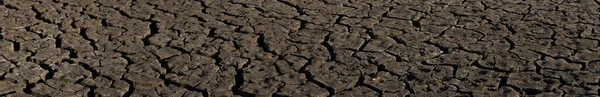 地球因干旱而破裂 地球上水资源的全球短缺 全球变暖概念 土地上的干裂 — 图库照片