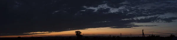 Blackout Tragic Gloomy Sky Landscape Bloody Sunset Fantastic Skies Planet — Stock Photo, Image
