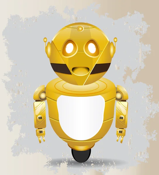 Gouden vintage robot — Stockvector