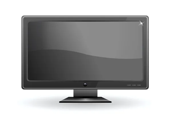 Tv lcd monitor negro — Archivo Imágenes Vectoriales
