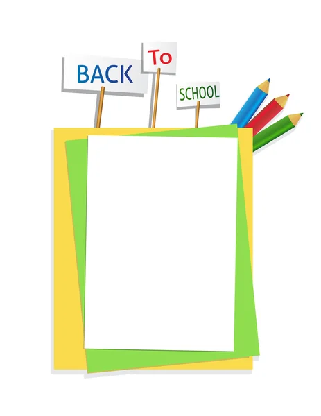 Back to school paper — Stock Vector