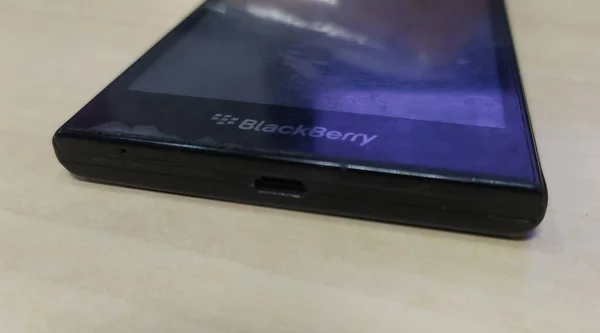 Depok Java Occidental Indonesia Enero 2022 Viejo Usado Blackberry Z10 — Foto de Stock