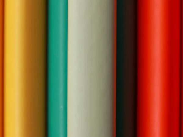 Widok Bliska Kolorowe Nowe Ołówki Węglowe Izolowane — Zdjęcie stockowe