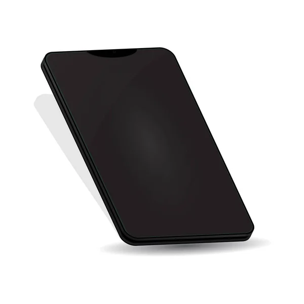 Realistisk Smartphone Layout Med Tom Skärm Med Sidvisningar Vit Bakgrund — Stock vektor