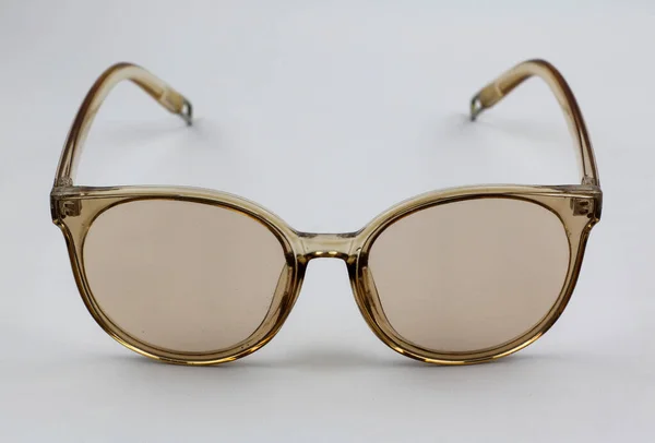 Transparentní Detail Módních Brýlí Fotostudiu — Stock fotografie