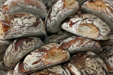 Taze ahşap ekmek, yakın plan, makro