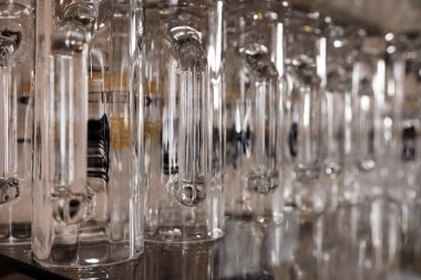 Empty beer glasses, glasses