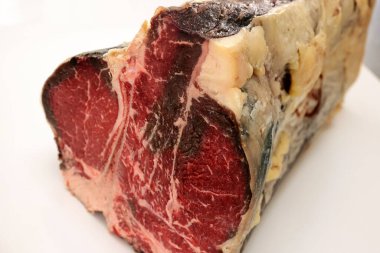 Porterhouse steak in one piece