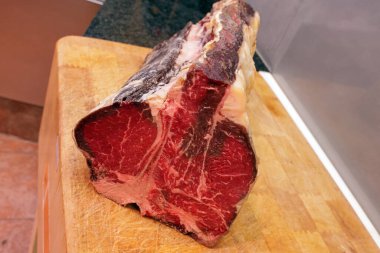 Porterhouse steak in one piece