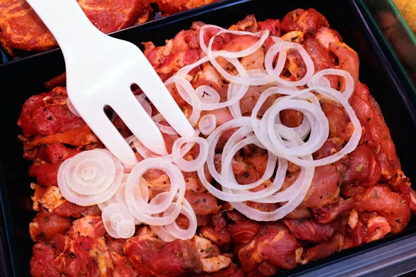 fresh pork cutlet, Pork cutlets, closeup