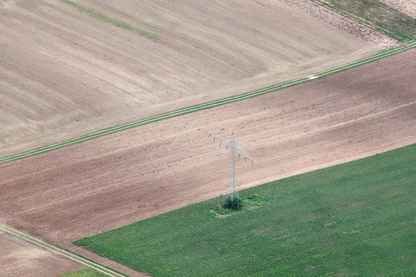 Pohled Ptačí Perspektivy Pole — Stock fotografie