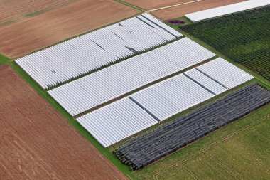 Tarlaların kuş bakışı görüntüsü