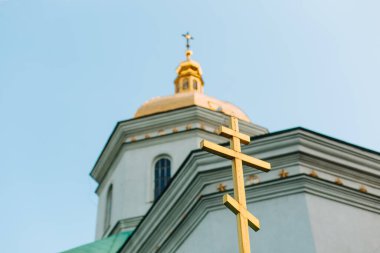 golden cross and dome church orthodox christianity religio