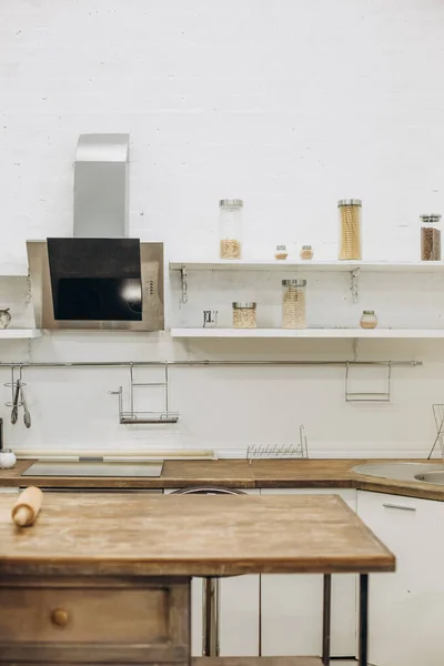 kitchen furniture design interior table shelves with decor minimalis
