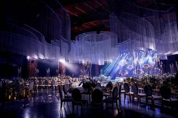 festive table decoration elements flora lighting luxury hall for even