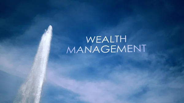 Mavi gökyüzüne karşı metaforlu sinematik gayzer - Zenginlik Yönetimi