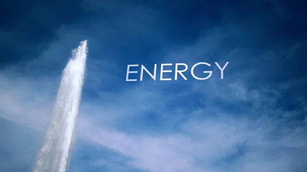 Mavi gökyüzüne karşı metaforlu Sinema Gayzeri - Enerji