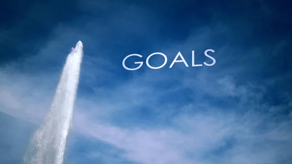Mavi gökyüzüne karşı metaforlu sinematik gayzer - Hedefler