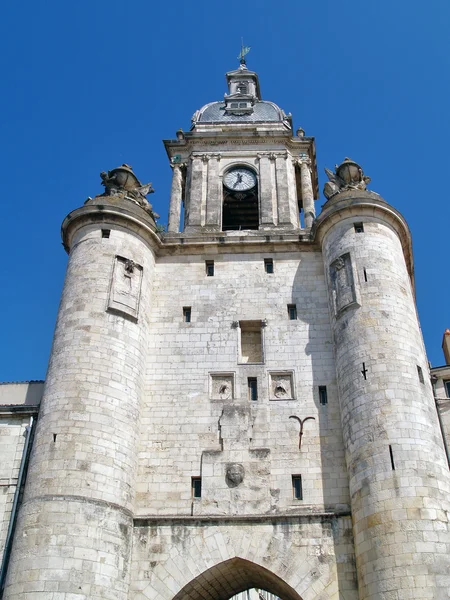 法国拉罗谢尔Clock塔 — 图库照片