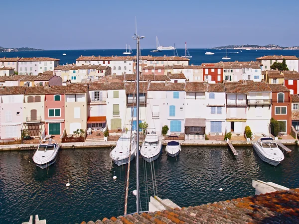 Yacht hamnen i port grimaud, Frankrike — Stockfoto