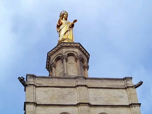 Virgin Mary statue in Avignon, The Popes — Stock Photo, Image