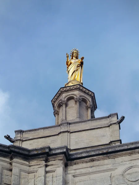 Virgin Mary statue in Avignon, The Popes — Stock Photo, Image