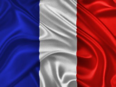 French Flag Waving In The Wind clipart